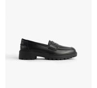 Geox Girl's Junior Casey Slip Girls School Shoes - Black - Size: 2.5 (older)/F (Standard)
