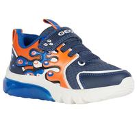 Geox J Ciberdron Boy A Sneaker, Navy Orange, 3 UK