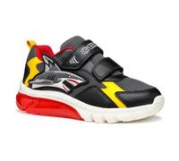 Geox Ciberdron Shark Charcoal Yellow Kids trainers J55LBB-C0070 in a Plain Man-made and Textile in Size 27