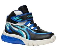 Geox J CIBERDRON BOY C Sneaker, Black/Royal, 0.5 UK