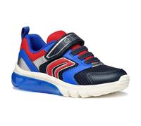 Geox J CIBERDRON BOY C Sneaker, Navy/Dk Red, 0 UK