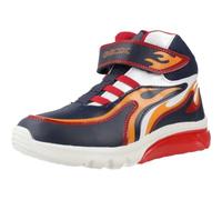 Geox J CIBERDRON BOY C Sneaker, Navy/RED, 1 UK