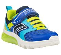 Geox J CIBERDRON BOY C Sneaker, Royal/Lime, 3.5 UK