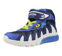 Geox J CIBERDRON BOY D Sneaker, Navy/Lime, 10 UK Child
