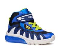 Geox J CIBERDRON BOY D Sneaker, Navy/Lime, 3.5 UK