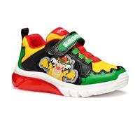 Geox J CIBERDRON BOY E Sneaker, Green/Red, 10 UK Child