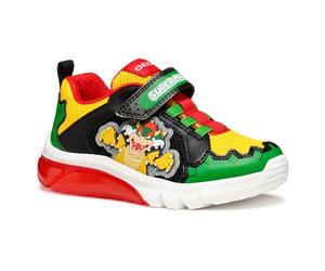 Geox J CIBERDRON BOY E Sneaker, Green/Red, 10 UK Child