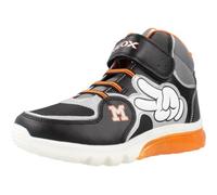 Geox J CIBERDRON BOY F Sneaker, Black/Silver, 10 UK Child