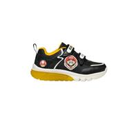 Geox J CIBERDRON BOY I Sneaker, Black/Yellow, 1 UK