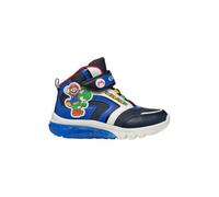 Geox J CIBERDRON BOY J Sneaker, Navy/Royal, 1 UK