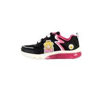 Geox J CIBERDRON Girl A Sneaker, Black/Fuchsia, 11 UK Child