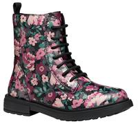 Geox J Eclair Girl Ankle Boot, Black/Pink, 32 EU, Black Pink, 13 UK Child