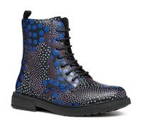 Geox J Eclair Girl D Ankle Boot, Black/Royal, 5 UK