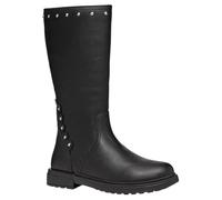 Geox J Eclair Girl D Mid Calf Boot, Black, 4.5 UK