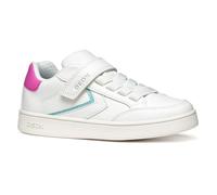 Geox J ECLYPER Girl B Sneaker, White/Fuchsia, 3.5 UK