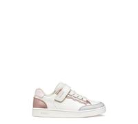 Geox J Eclyper Girl B Trainers, White/Pink, 29 EU