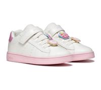 Geox J Eclyper Girl F Sneaker, White Dk Pink, 6 UK