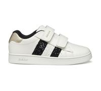Geox J ECLYPER Girl Sneaker, Off White/Black, 9 UK Child