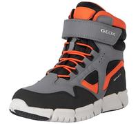 Geox J FLEXYPER BOY B ABX Ankle Boot, Grey/Orange, 3 UK