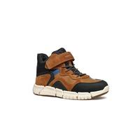 Geox J FLEXYPER BOY B ABX Ankle Boot, LT Brown/Black, 4.5 UK