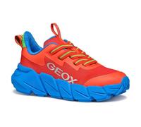 Geox J FLEXYPER Fast BOY Sneaker, Red/Lt Blue, 0.5 UK