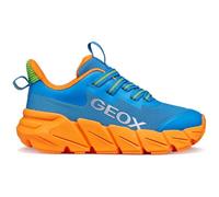 Geox J FLEXYPER Fast Boy Trainers, LT Blue/Orange, 30 EU