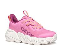 Geox J FLEXYPER Fast Girl Sneaker, Pink/Yellow, 3.5 UK