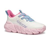 Geox J FLEXYPER Fast Girl Sneaker, White/Pink, 10 UK Child