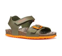Geox J Ghita BOY B Sandal, Military/Orange, 11 UK Child