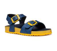 Geox J Ghita BOY C Sandal, Blue/Yellow, 1 UK