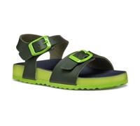 Geox J Ghita BOY C Sandal, Dk Green/Lime, 5 UK
