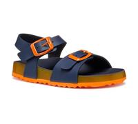 Geox J Ghita BOY C Sandal, Navy/Orange, 1 UK