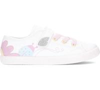 Geox J GISLI Girl C Sneaker, White/Pink, 4 UK