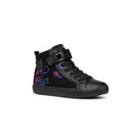 Geox J GISLI Girl E Sneaker, Black, 5 UK