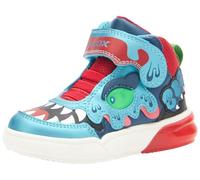 Geox J Grayjay Boy Sneaker, Lt Blue Red, 7 UK Child