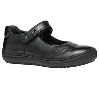 Geox J HADRIEL Girl A Ballet Flat, Black and White, 5 UK
