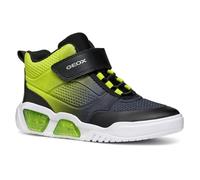 Geox J ILLUMINUS BOY B Sneaker, Black/Lime, 10 UK Child