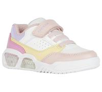 Geox J Illuminus Girl A Sneaker, White Multi-Coloured, 2.5 UK
