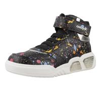 Geox J Illuminus Girl Sneaker, Black, 7 UK Child