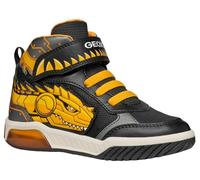Geox J INEK BOY A, Sneaker, Black/Yellow,