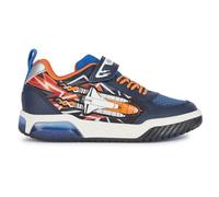 Geox J Inek Boy B Sneaker, Navy Orange, 2.5 UK