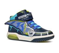 Geox J INEK BOY B Sneaker, Navy/Royal, 1 UK