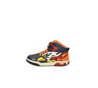 Geox J Inek Boy Sneaker, Navy Orange, 12.5 UK Child