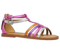 Geox J Karly Girl Sandal, Fuchsia/Silver, 36 EU