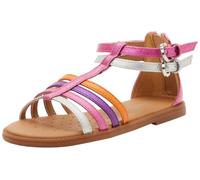 Geox J Karly Girl Sandal, Fuchsia/Silver, 37 EU