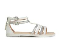 Geox J Karly Girl Sandal, White Lt Silver, 10 UK Child