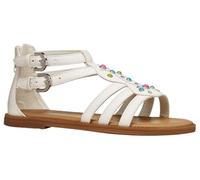 Geox J Karly Girl Sandal, White/Multicolour, 31 EU