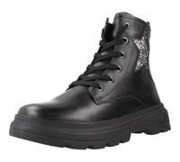 Geox J KIDDARTAH Girl A Ankle Boot, Black/DK Silver, 10 UK Child