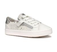 Geox J Kilwi Girl A Sneaker, Off White/Silver, 5 UK Child