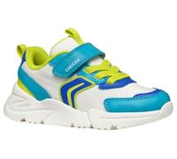 Geox J Loftus BOY B, Boys’ Sneaker, White/Turquoise,